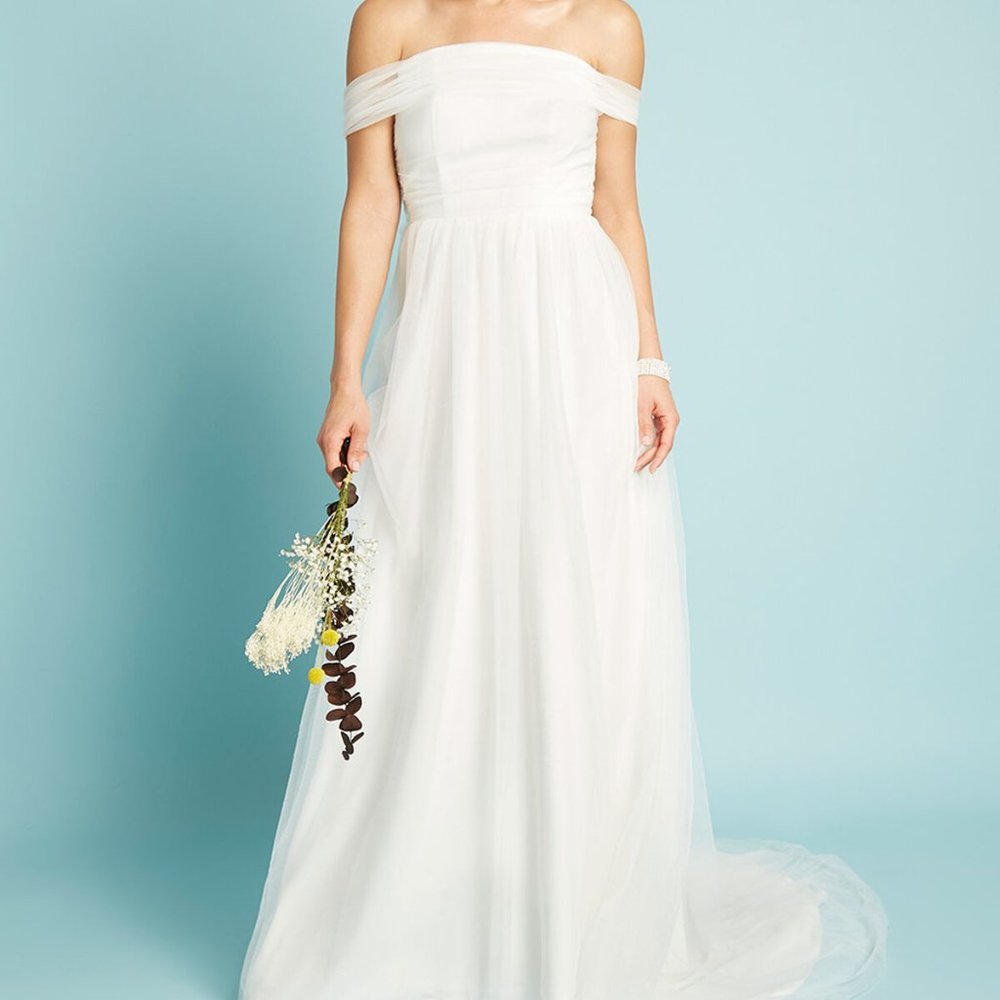 Chi Chi London BridayModCloth Here's Tulle Forever Maxi Wedding Dress  NWT S & M